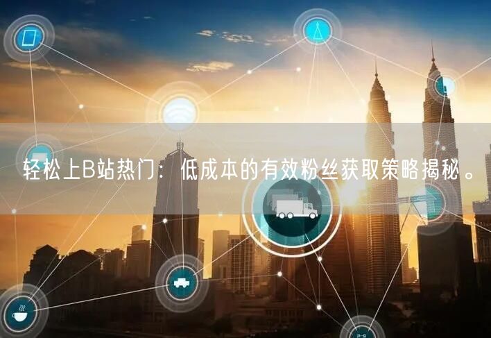 轻松上B站热门：低成本的有效粉丝获取策略揭秘。