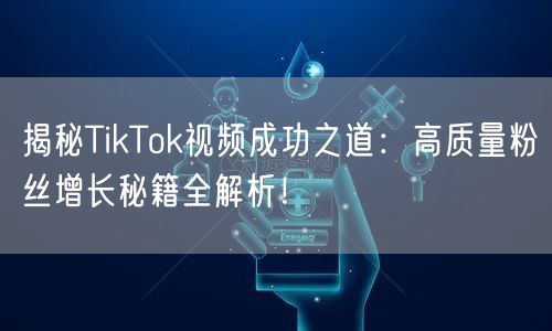 揭秘TikTok视频成功之道：高质量粉丝增长秘籍全解析！