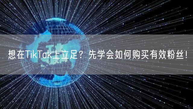 想在TikTok上立足？先学会如何购买有效粉丝！