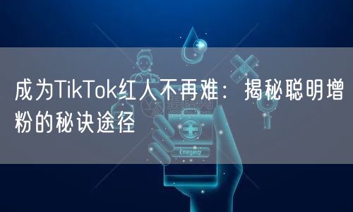 成为TikTok红人不再难：揭秘聪明增粉的秘诀途径
