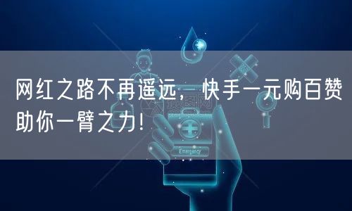 网红之路不再遥远，快手一元购百赞助你一臂之力！