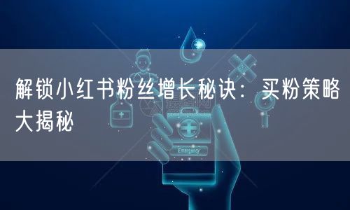 解锁小红书粉丝增长秘诀：买粉策略大揭秘