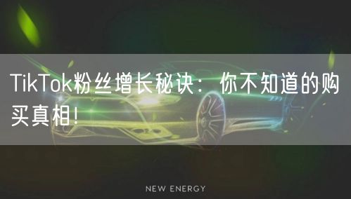 TikTok粉丝增长秘诀：你不知道的购买真相！