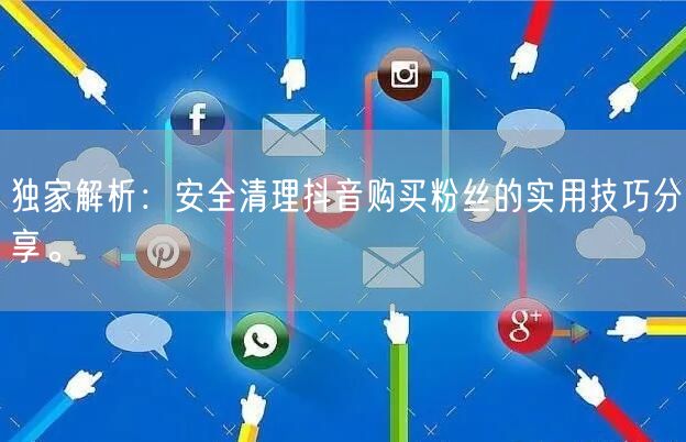 独家解析：安全清理抖音购买粉丝的实用技巧分享。