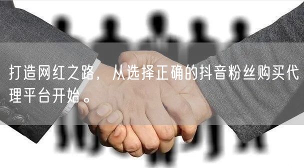 打造网红之路，从选择正确的抖音粉丝购买代理平台开始。