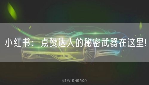 小红书：点赞达人的秘密武器在这里!