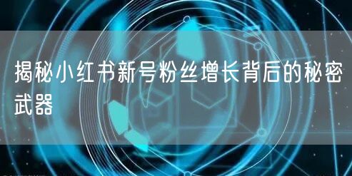 揭秘小红书新号粉丝增长背后的秘密武器